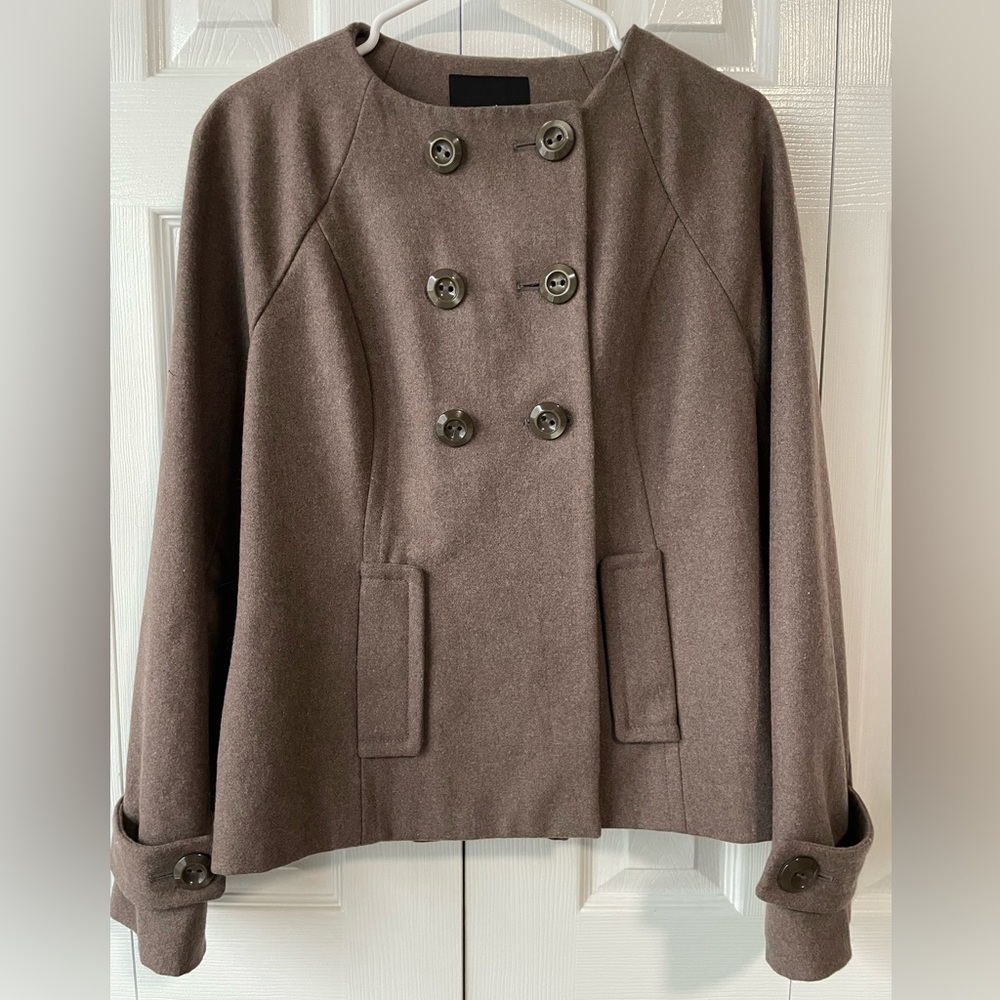 Mossimo Pea Coat Cape medium Brown Tan worn once like new